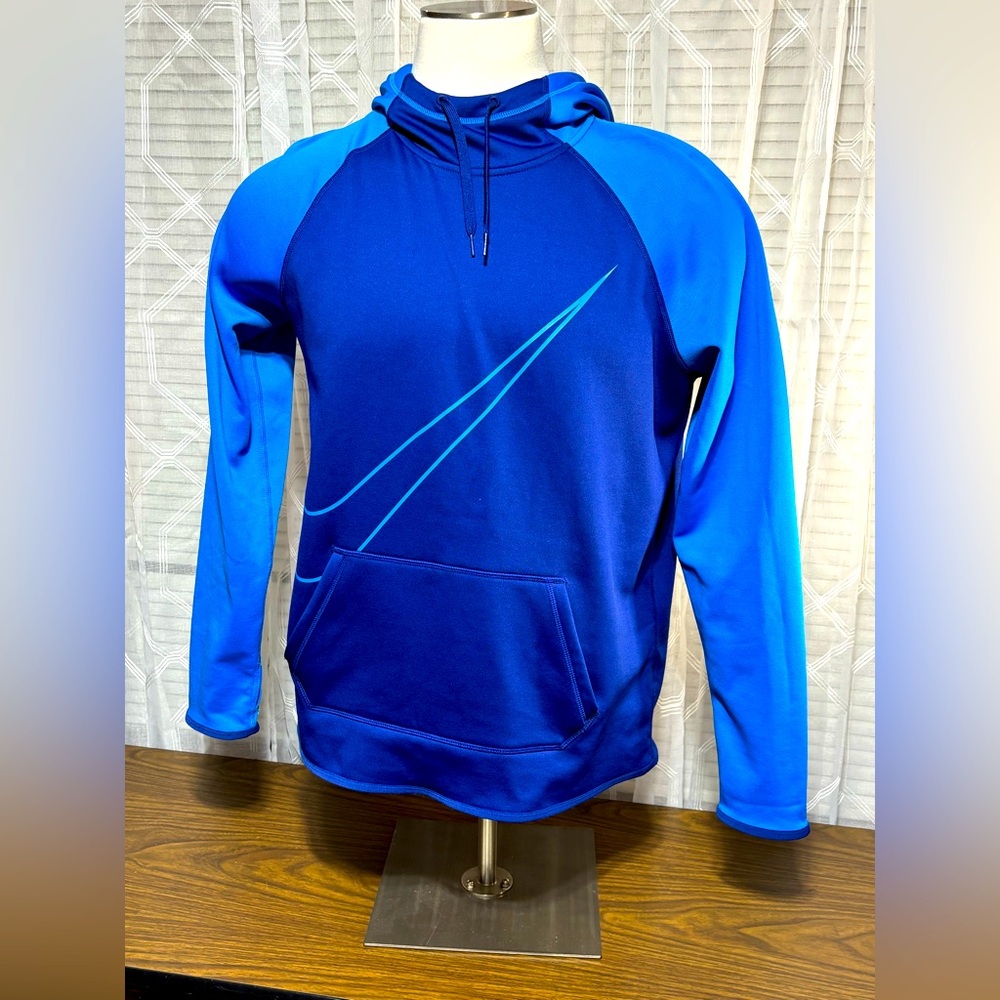NIKE Dri-Fit Womens size L hoodie27”L 22” p2p thumb holes tie intact